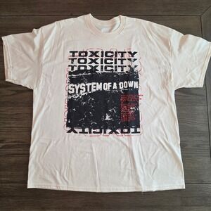 System Of A Down Toxicity Cream Band Tee Shirt XXL 2023 Licensed SOAD